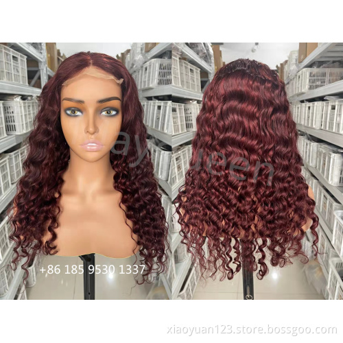 Mayqueen Wholesale HD Transparent Swiss Lace Wigs loose wave Human Hair Lace Frontal Wigs For Black Women Brazilian Virgin Hair